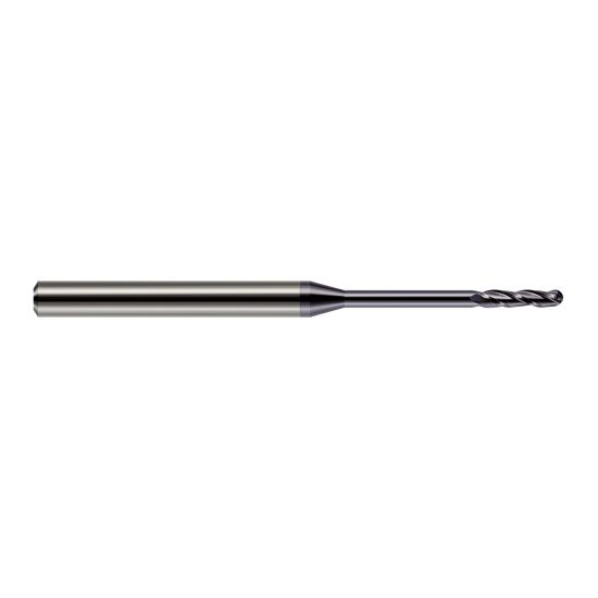 Harvey Tool 13890-C3 |  Diameter x 0.7500" LOC x 1/8" Shank x 2-1/2" OAL AlTiN Coated Carbide Miniature Ball Deburring End Mill