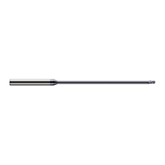 Harvey Tool 922793-C3 | 3/32" Diameter x 0.1400" LOC x 1/8" Shank x 4" OAL AlTiN Coated Carbide Miniature Ball Deburring End Mill