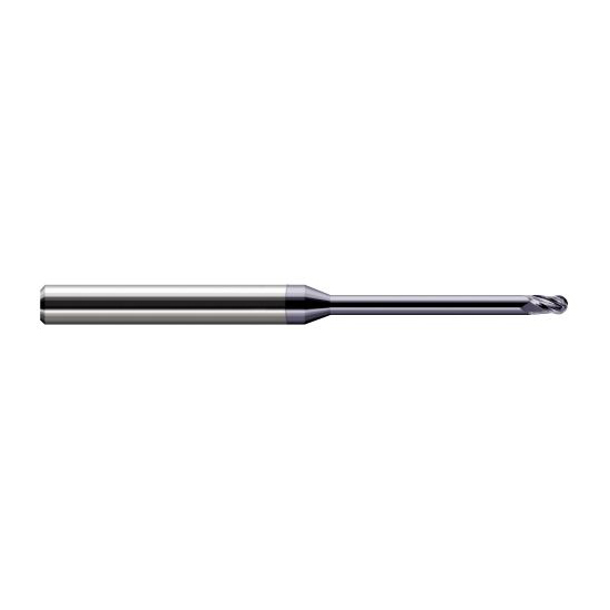 Harvey Tool 14932-C3 | 1/2" Diameter x 0.7500" LOC x 1/2" Shank x 8" OAL AlTiN Coated Carbide Miniature Ball Deburring End Mill
