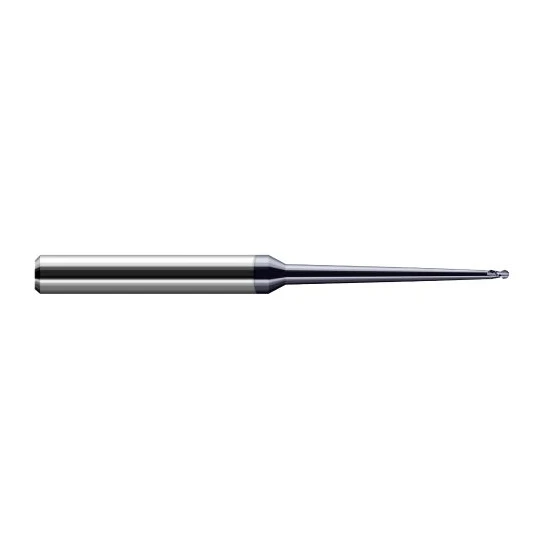 Harvey Tool 18893-C6 | 3/32" Diameter x 0.1400" LOC x 1/4" Shank x 4" OAL AlTiN Nano Coated Carbide Miniature Ball Deburring End Mill