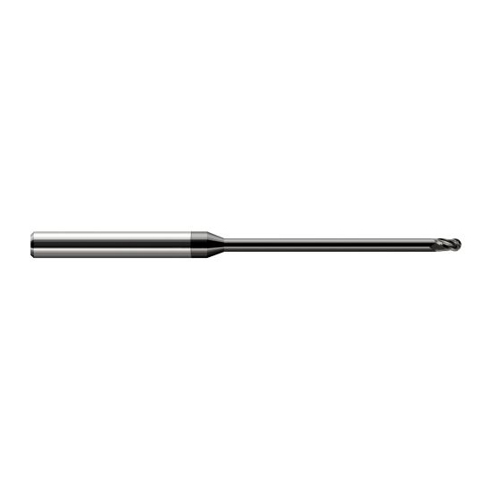 Harvey Tool 970762-C4 | 1/16" Diameter x 0.0930" LOC x 1/8" Shank x 2-1/2" OAL Amorphous Diamond Coated Carbide Miniature Ball Deburring End Mill