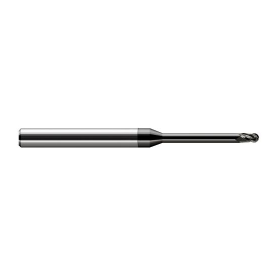 Harvey Tool 966093-C4 | 3/32" Diameter x 0.1390" LOC x 1/8" Shank x 2-1/2" OAL Amorphous Diamond Coated Carbide Miniature Ball Deburring End Mill