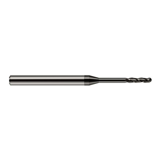 Harvey Tool 10220 | 0.0200" Diameter x 0.1000" LOC x 1/8" Shank x 2-1/2" OAL Amorphous Diamond Coated Carbide Miniature Ball Deburring End Mill