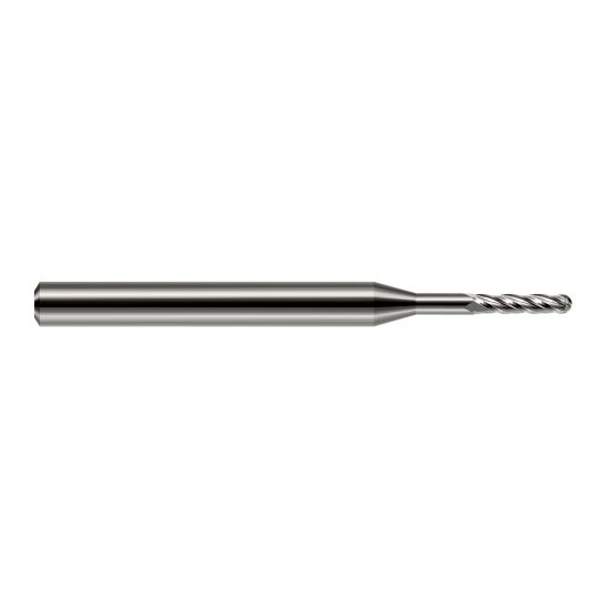 Harvey Tool 76893 | 3/32" Diameter x 0.2790" LOC x 1/8" Shank x 1-1/2" OAL Uncoated Carbide Miniature Ball Deburring End Mill