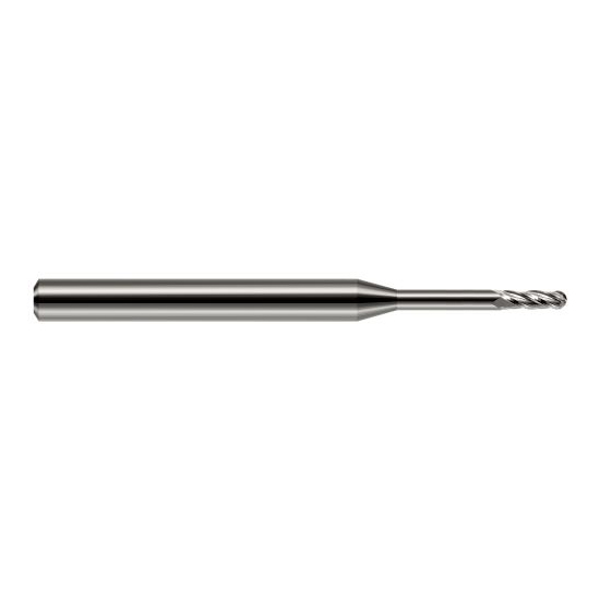 Harvey Tool 904439 | 0.0390" Diameter x 0.1170" LOC x 1/8" Shank x 1-1/2" OAL Uncoated Carbide Miniature Ball Deburring End Mill