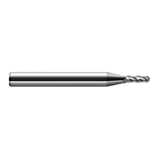 Harvey Tool 74045 | 0.0450" Diameter x 0.1350" LOC x 1/8" Shank x 1-1/2" OAL Uncoated Carbide Miniature Ball Deburring End Mill