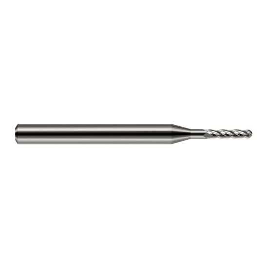 Harvey Tool 76900 | 0.1000" Diameter x 0.3000" LOC x 1/8" Shank x 1-1/2" OAL Uncoated Carbide Miniature Ball Deburring End Mill