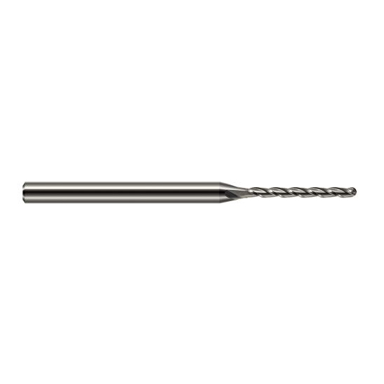 Harvey Tool 36062 | 1/16" Diameter x 0.9500" LOC x 1/8" Shank x 2-1/2" OAL Uncoated Carbide Miniature Ball Deburring End Mill