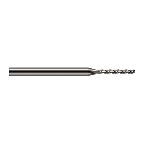 Harvey Tool 34093 | 3/32" Diameter x 0.7500" LOC x 1/8" Shank x 2-1/2" OAL Uncoated Carbide Miniature Ball Deburring End Mill