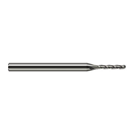 Harvey Tool 12840 | 0.0400" Diameter x 0.2000" LOC x 1/8" Shank x 2-1/2" OAL Uncoated Carbide Miniature Ball Deburring End Mill