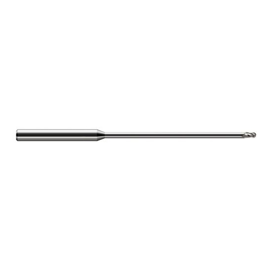 Harvey Tool 959108 | 1/8" Diameter x 0.1870" LOC x 1/8" Shank x 4" OAL Uncoated Carbide Miniature Ball Deburring End Mill