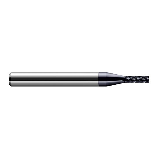 Harvey Tool 863910-C3 | 7/32" Diameter x 1/4" Shank x 0.660" LOC x 2-1/2" OAL x 0.010" Radius 4 Flute AlTiN Coated Carbide Corner Radius End Mill