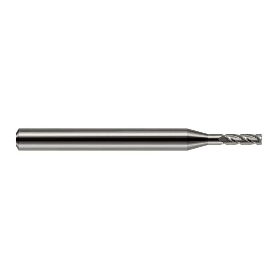 Harvey Tool 864147 | 3/64" Diameter x 1/8" Shank x LOC x 1-1/2" OAL 0.0050" Radius Uncoated Carbide Corner Radius End Mill