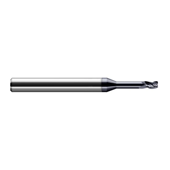 Harvey Tool 37160-C3 | 0.0600" Diameter x 1/8" Shank x LOC x 2-1/2" OAL 0.0050" Radius AlTiN Coated Carbide Corner Radius End Mill
