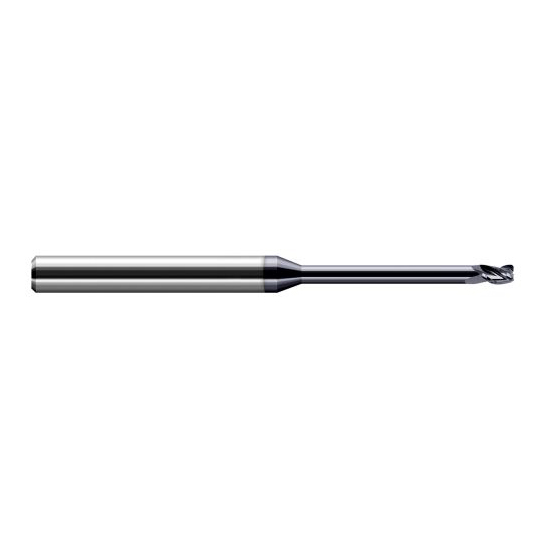 Harvey Tool 953762-C3 | 1/16" Diameter x 1/8" Shank x 3/32" LOC x 2-1/2" OAL 0.0100" Radius AlTiN Coated Carbide Corner Radius End Mill