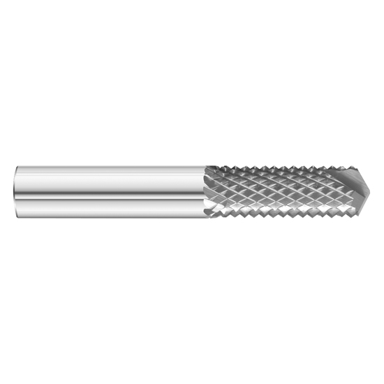 Fullerton Tool 26253 | 1/4" Diameter 3/4" Length of Cut Drill Point End Diamond Pattern Router