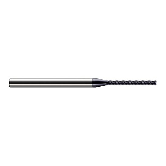 Harvey Tool 849262-C3 | 1/16" Diameter x 1/8" Shank x 5/8" LOC x 2-1/2" OAL 0.0100" Radius AlTiN Coated Carbide Corner Radius End Mill