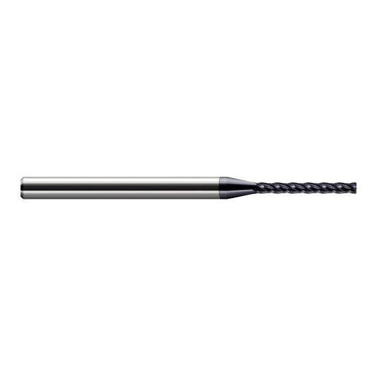 Harvey Tool 981915-C3 | 1/8" Diameter x 1/8" Shank x 1" LOC x 2-1/2" OAL 0.0150" Radius AlTiN Coated Carbide Corner Radius End Mill