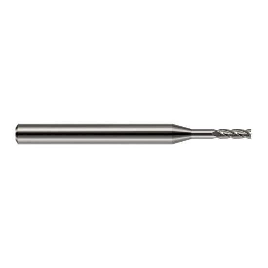 Harvey Tool 76500 | 0.1000" Diameter x 1/8" Shank x  LOC x 1-1/2" OAL 4FL Uncoated Carbide Square End Mill