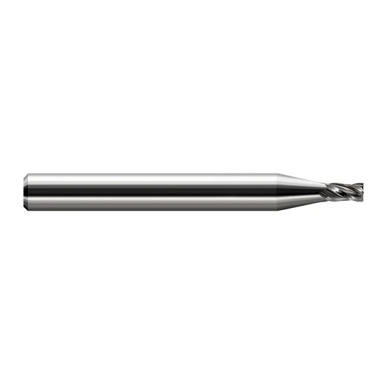 Harvey Tool 14021 | 0.0210" Diameter x 1/8" Shank x 1/32" LOC x 1-1/2" OAL 4FL Uncoated Carbide Square End Mill