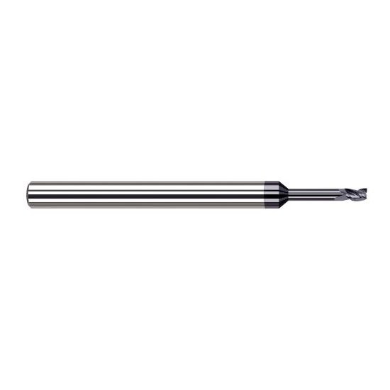 Harvey Tool 937015-C3 | 1/64" Diameter x 1/8" Shank x  LOC x 2-1/2" OAL 3FL AlTiN Coated Carbide Square End Mill