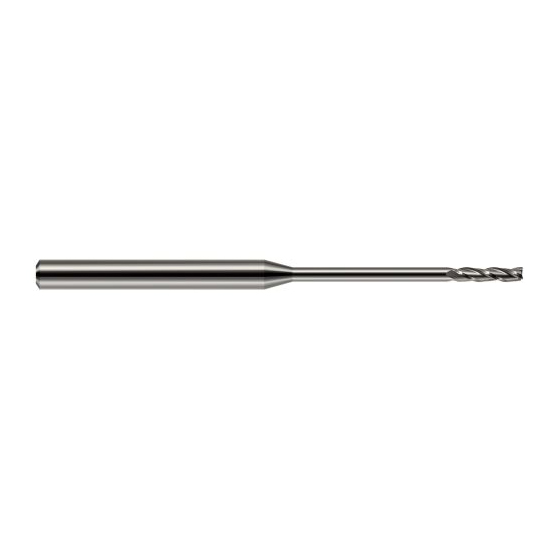 Harvey Tool 948215 | 1/64" Diameter x 1/8" Shank x  LOC x 2-1/2" OAL 3FL Uncoated Carbide Square End Mill