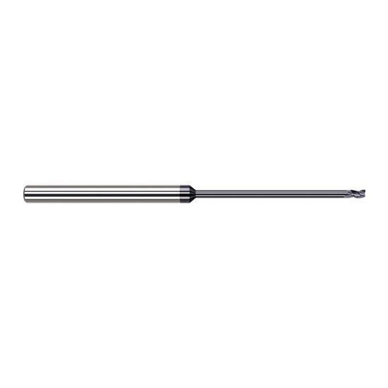 Harvey Tool 58331-C3 | 1/32" Diameter x 1/8" Shank x 0.046" LOC x 2-1/2" OAL x 3 Flute AlTiN Coated Carbide Square End Mill