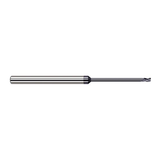 Harvey Tool 48955-C3 | 0.0550" Diameter x 1/8" Shank x  LOC x 2-1/2" OAL 3FL AlTiN Coated Carbide Square End Mill