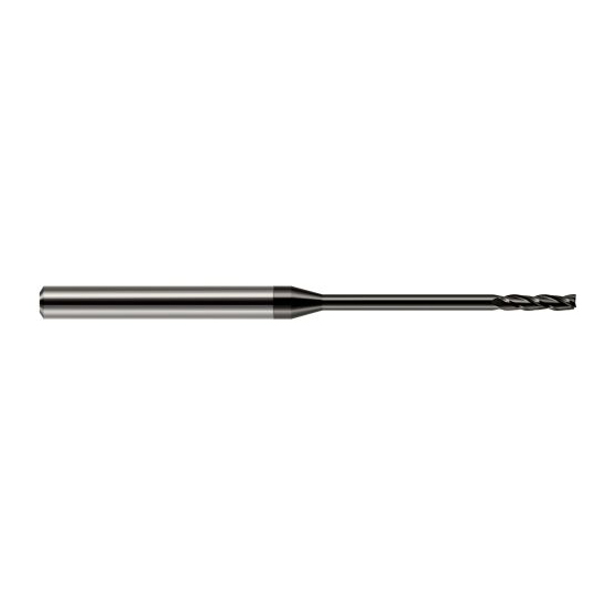 Harvey Tool 10065 | 0.0650" Diameter x 1/8" Shank x 1/2" LOC x 2-1/2" OAL 3FL Amorphous Diamond Coated Carbide Square End Mill