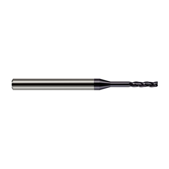 Harvey Tool 876708-C3 | 1/8" Diameter x 1/8" Shank x 5/8" LOC x 2-1/2" OAL 3FL AlTiN Coated Carbide Square End Mill
