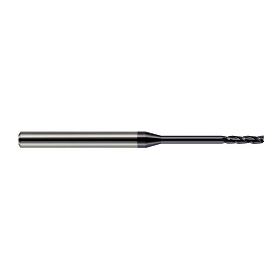 Harvey Tool 13700-C3 | 0.1000" Diameter x 1/8" Shank x 3/4" LOC x 2-1/2" OAL 3FL AlTiN Coated Carbide Square End Mill