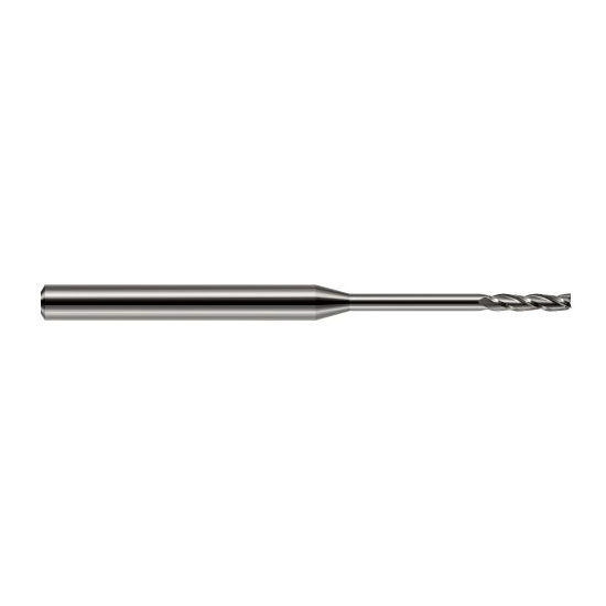 Harvey Tool 13700 | 0.1000" Diameter x 1/8" Shank x 3/4" LOC x 2-1/2" OAL 3FL Uncoated Carbide Square End Mill