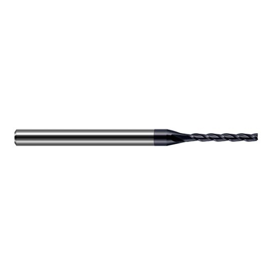Harvey Tool 897910-C3 | 0.010" Diameter x 1/8" Shank x 0.070" LOC x 2.500" OAL 3 Flute AlTiN Coated Carbide Square End Mill