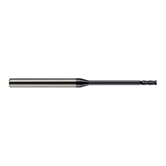 Harvey Tool 838708-C3 | 1/8" Diameter x 1/8" Shank x 3/8" LOC x 3" OAL 4FL AlTiN Coated Carbide Square End Mill