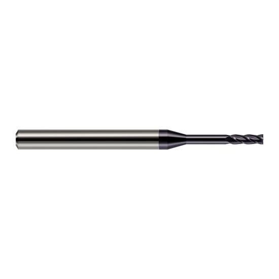 Harvey Tool 972309-C3 | 9/64" Diameter x 3/16" Shank x 27/64" LOC x 2-1/2" OAL 4FL AlTiN Coated Carbide Square End Mill