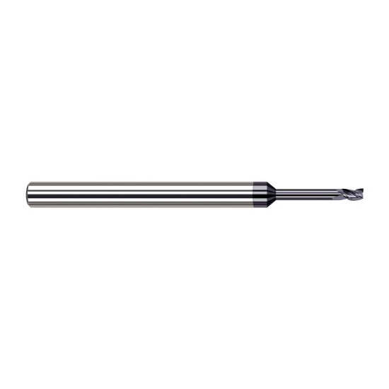 Harvey Tool 934912-C3 | 3/16" Diameter x 3/16" Shank x 9/32" LOC x 3" OAL 3FL AlTiN Coated Carbide Square End Mill