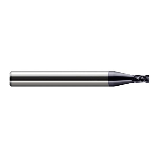 Harvey Tool 50216-C3 | 1/4" Diameter x 1/4" Shank x 3/8" LOC x 2-1/2" OAL 2FL AlTiN Coated Carbide Square End Mill