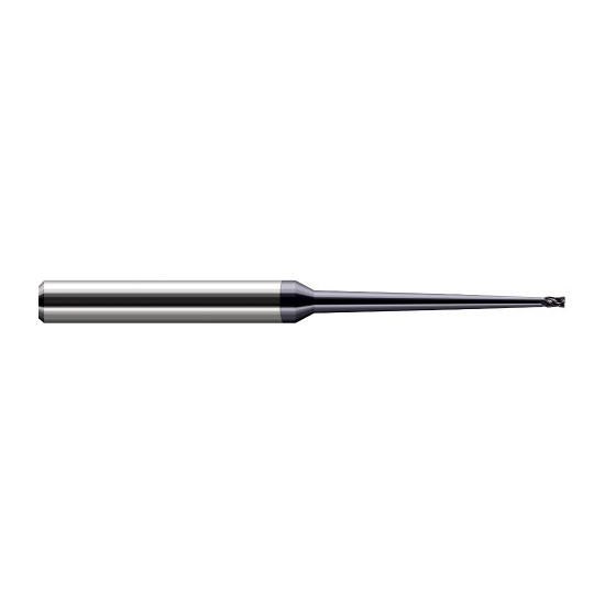 Harvey Tool 28331-C6 | 1/32" Diameter x 1/4" Shank x 3/64" LOC x 4" OAL 2FL AlTiN Nano Coated Carbide Square End Mill