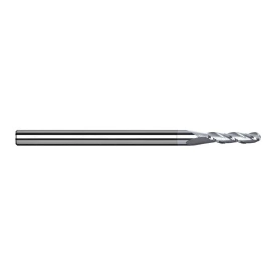 Harvey Tool 977531-C8 | 1.400mm Diameter x 4.000mm Shank x 4.000mm LOC x 50.000mm OAL 3FL TiB2 Coated Carbide Ball End Mill
