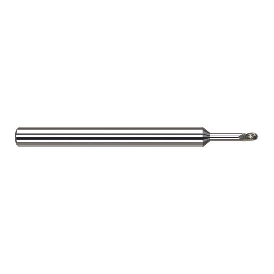 Harvey Tool 947062 | 1/16" Diameter x 1/8" Shank x 3/32" LOC x 2-1/2" OAL 3FL Uncoated Carbide Ball End Mill