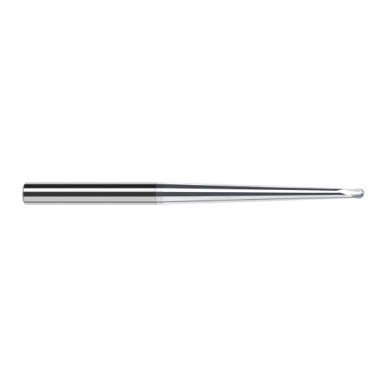 Harvey Tool 997877-C8 | 1/8" Diameter x 3/16" Shank x 0.1000" LOC x 2-1/2" OAL 2FL TiB2 Coated Carbide Ball End Mill