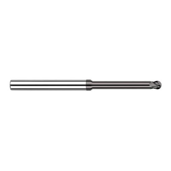 Harvey Tool 62093 | 3/32" Diameter x 1/8" Shank x 9/64" LOC x 2-1/2" OAL 4FL CVD Diamond Coated Carbide Ball End Mill