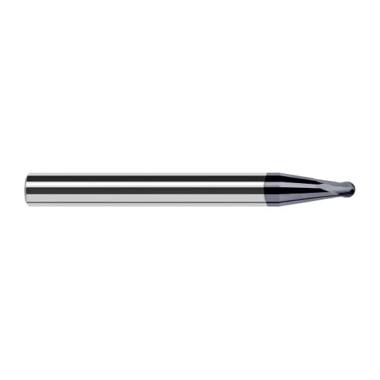 Harvey Tool 40508-C6 | 1/8" Diameter x 1/4" Shank x 0.1000" LOC x 2-1/2" OAL 2FL AlTiN Nano Coated Carbide Ball End Mill