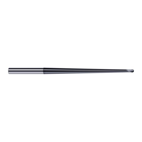 Harvey Tool 927587-C6 | 3/16" Diameter x 1/4" Shank x 0.1500" LOC x 4" OAL 2FL AlTiN Nano Coated Carbide Ball End Mill
