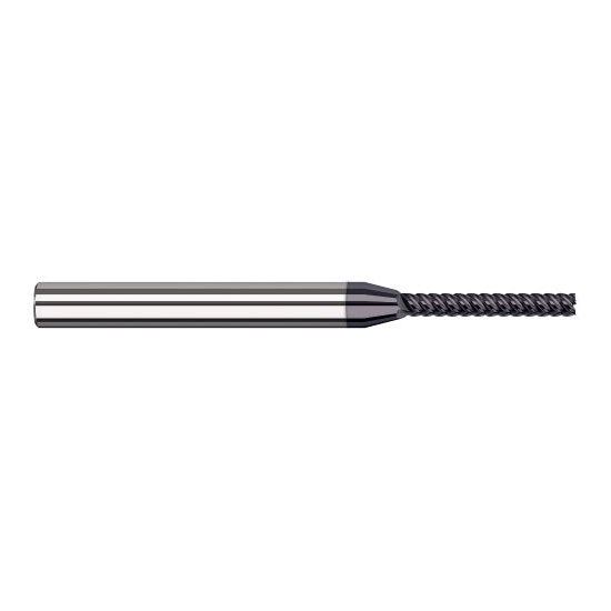 Harvey Tool 881347-C6 | 3/64" Diameter x 1/8" Shank x 21/64" LOC x 2-1/2" OAL 6FL AlTiN Nano Coated Carbide Single End Mill for Exotic Alloys