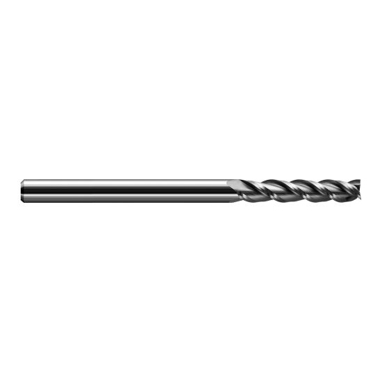 Harvey Tool 941324 | 3/8" Diameter x 3/8" Shank x 2" LOC x 4" OAL 3FL Uncoated Carbide Single End Mill