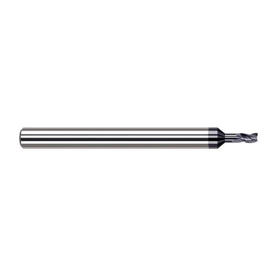 Harvey Tool 940608-C6 | 1/8" Diameter x 1/8" Shank x 3/16" LOC x 1-1/2" OAL 4FL AlTiN Nano Coated Carbide Single End Mill for Exotic Alloys