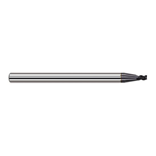 Harvey Tool 888047-C6 | 3/64" Diameter x 1/8" Shank x 0.0380" LOC x 1-1/2" OAL 3FL AlTiN Nano Coated Carbide Single End Mill for Exotic Alloys