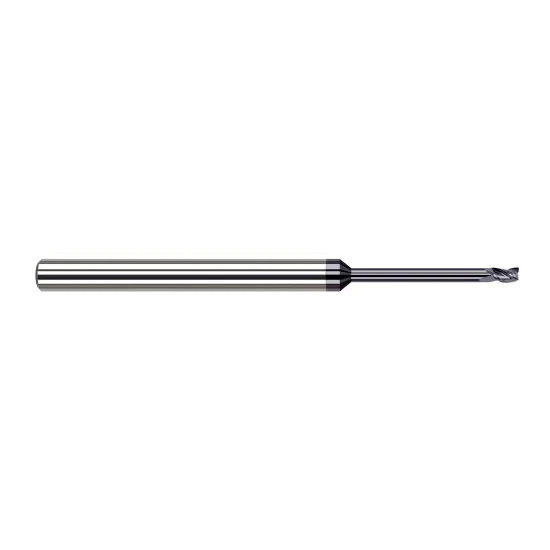 Harvey Tool 935747-C6 | 3/64" Diameter x 1/8" Shank x 0.0710" LOC x 2-1/2" OAL 3FL AlTiN Nano Coated Carbide Single End Mill for Exotic Alloys