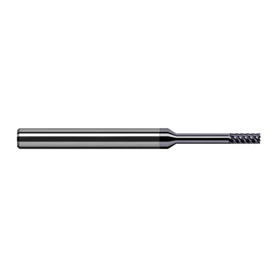 Harvey Tool 962160-C6 | 0.0600" Diameter x 1/8" Shank x 0.1800" LOC x 2-1/2" OAL 7FL AlTiN Nano Coated Carbide Single End Mill for Exotic Alloys